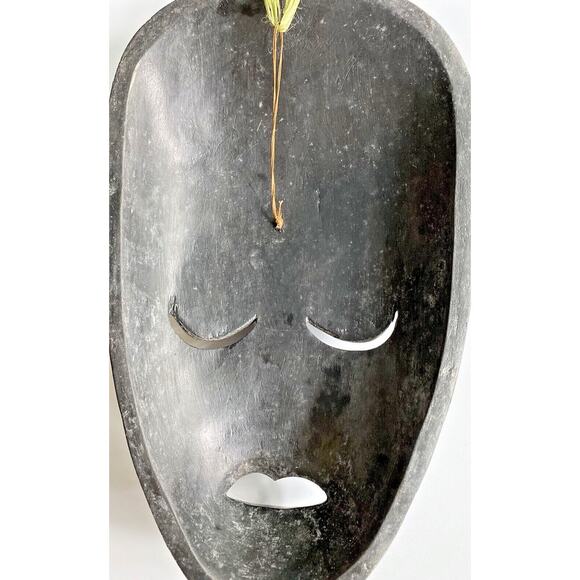 Vintage Wood Tribal Mask Hand Carved Wooden Decor SKU U11 - Picture 5 of 6